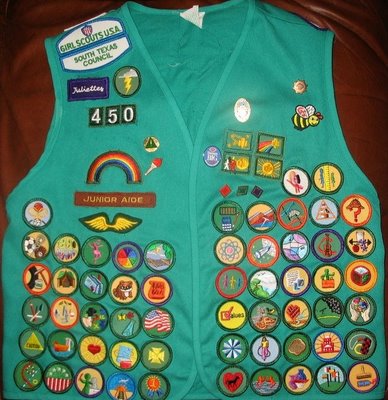 Junior Girl Scout Vest Patch Placement