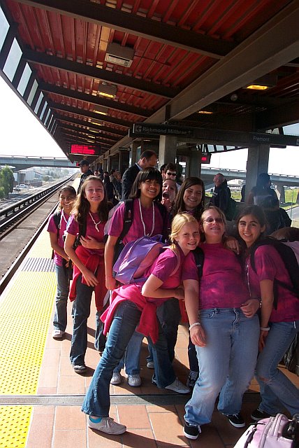 having fun waiting for the BART