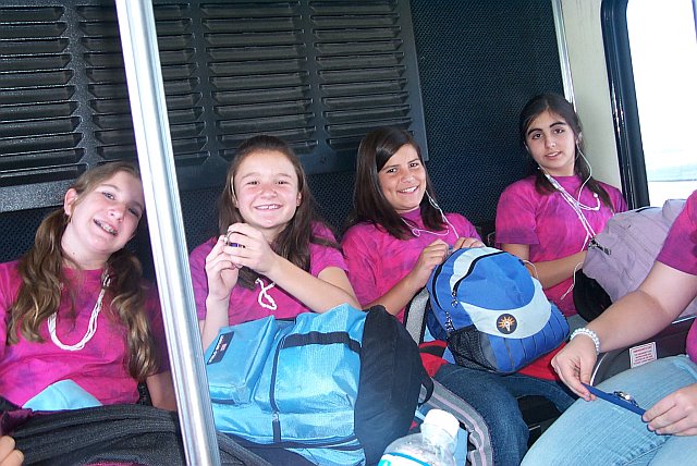 girls with their backpacks