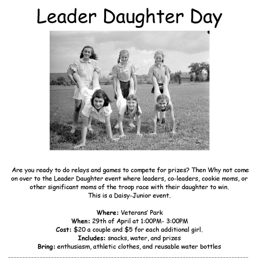 Leader Daughter Day Sunnytrails Girl Scout Service Unit